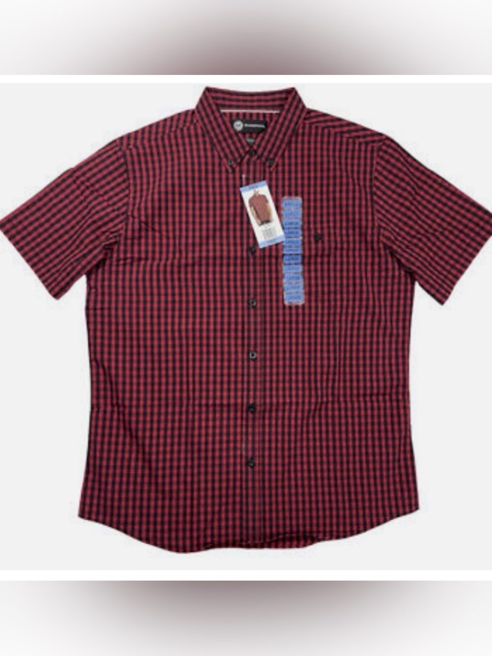Holiday Man Plaid WeatherProof Comfort Stretch short Sleeve woven